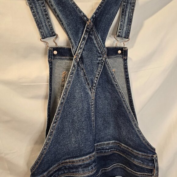 American Eagle Tomgirl Overalls Distressed Size XS Blue - Picture 10 of 10